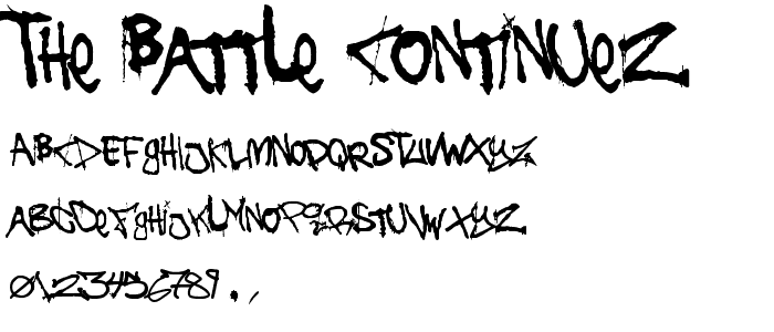 The Battle Continuez font